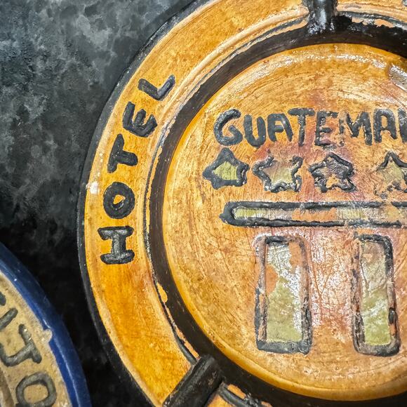 Hotel Cortijo Reforma Guatemala Ashtray Set of 2 Souvenir Handmade - Picture 13 of 13